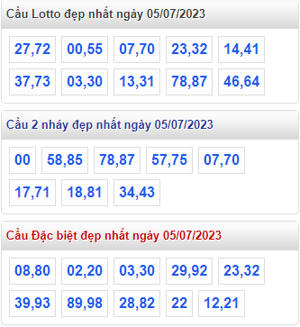 Cầu lô đề đẹp nhất miền bắc ngày 5-7-2023