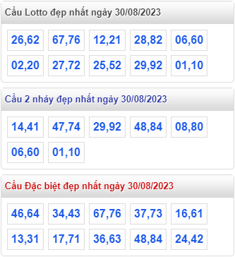 Cầu lô đề đẹp nhất miền bắc ngày 30-8-2023