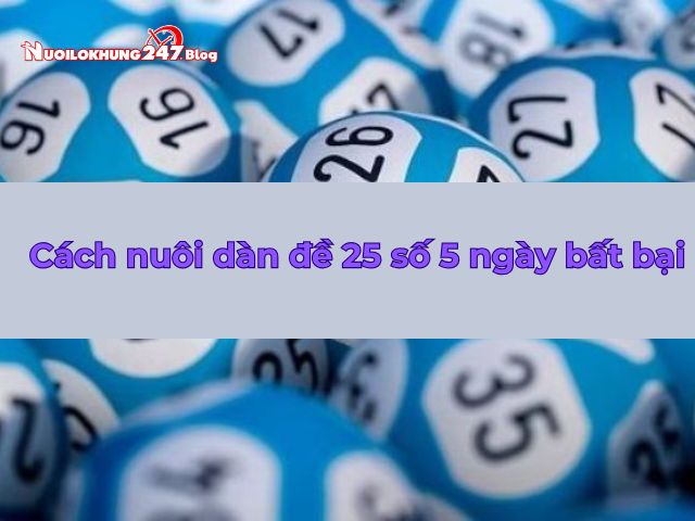 nuoi dan de 25 so khung 5 ngay 